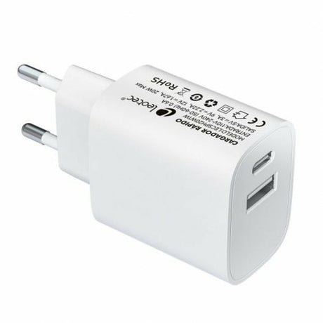 Carregador de Parede LEOTEC LECSPH20W2W 20 W Branco