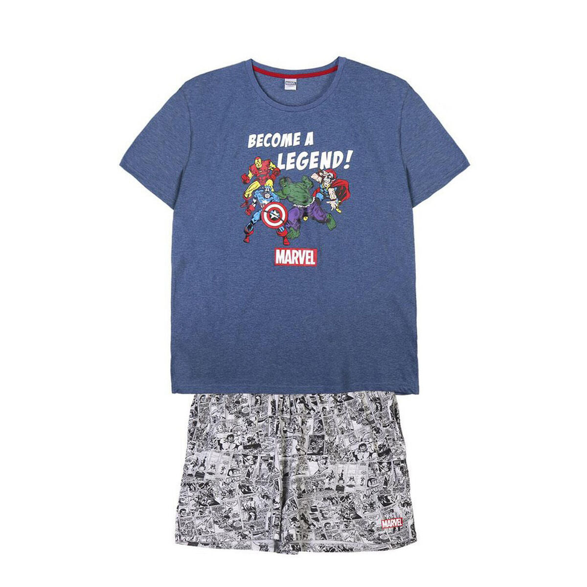 Pijama Marvel Homem Cinzento (Adultos)