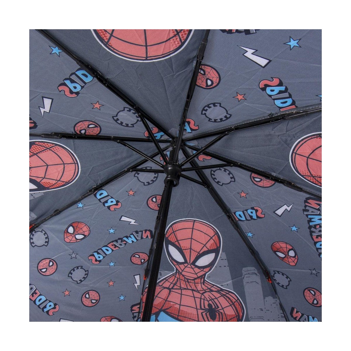 Guarda-chuva Dobrável Spiderman Cinzento (Ø 92 cm)