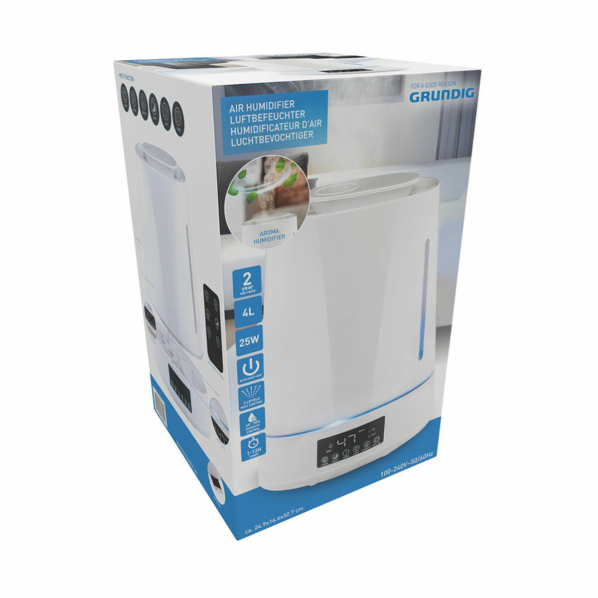 Humidificador Grundig Blanco 250 W 4 L 30 m²