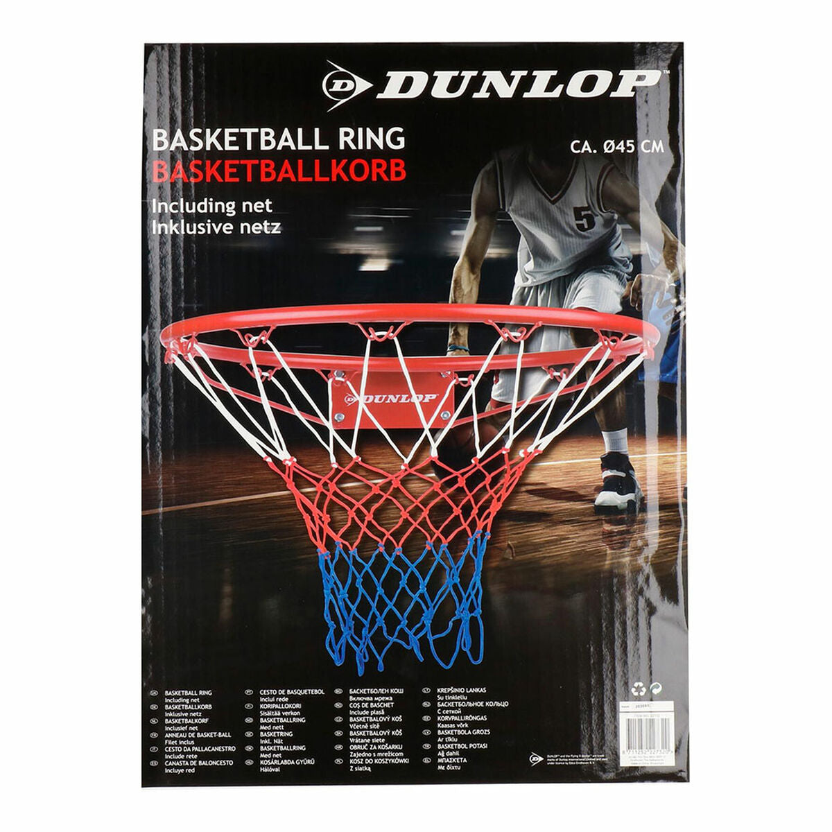 Aro de basquetebol Dunlop Azul Branco Vermelho Ø 45 cm