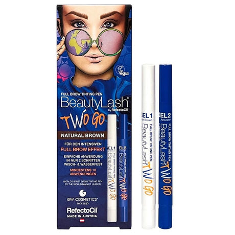 Tinte para pestañas RefectoCil BeautyLash Two Go Natural Brown 2 Piezas