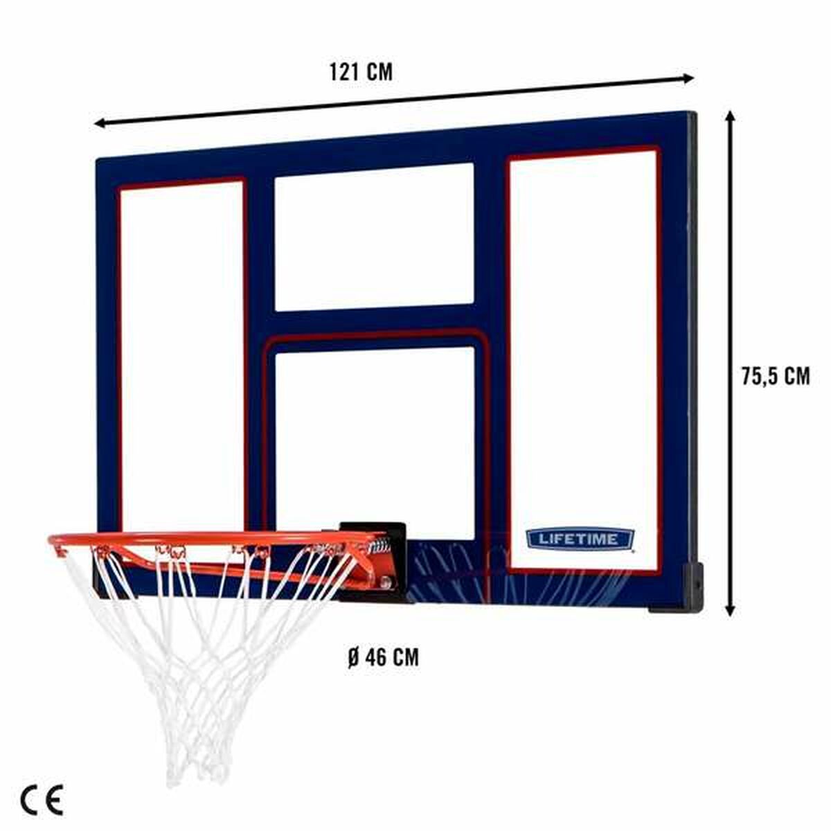 Cesto de Basquetebol Colorbaby Lifetime 121 cm