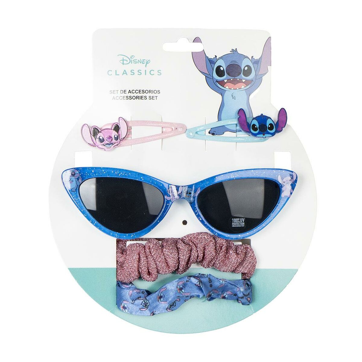 Gafas de sol con accesorios Stitch 15 x 17 x 2 cm