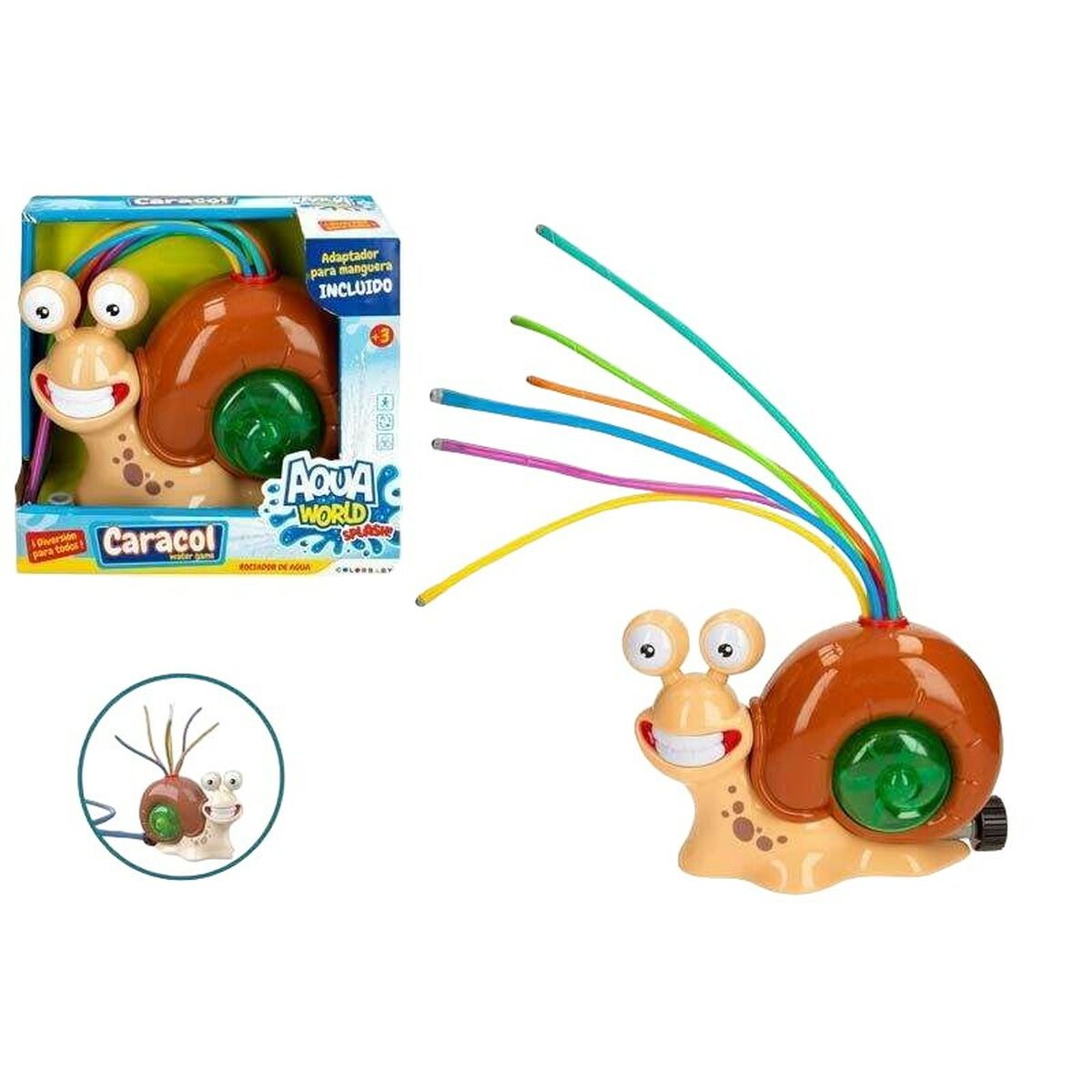 Brinquedo de Aspersão de Água Colorbaby AquaSplash 24 cm Caracol