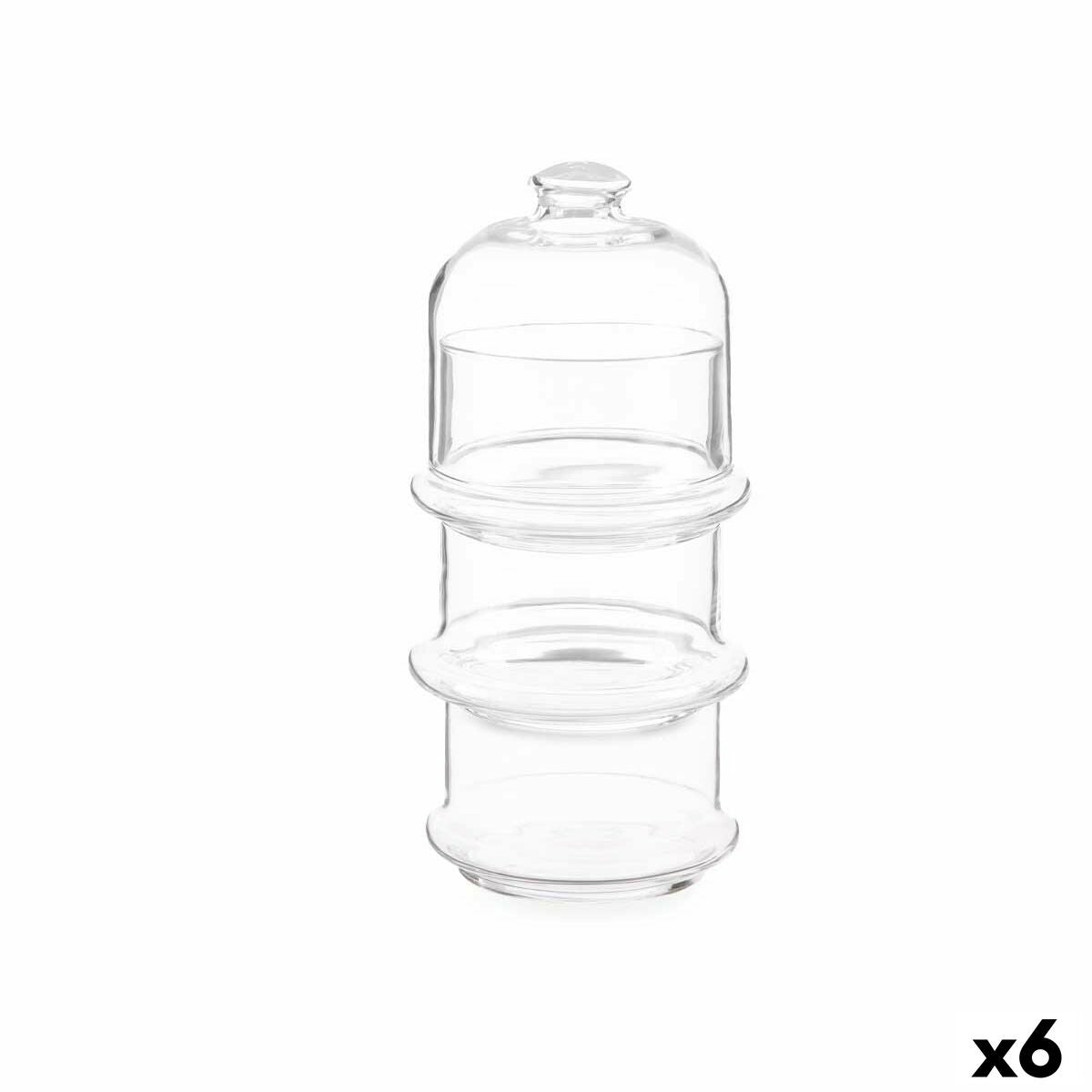 Frasco Patisserie Bombons Transparente Vidro 10 x 25 x 10 cm (6 Unidades)