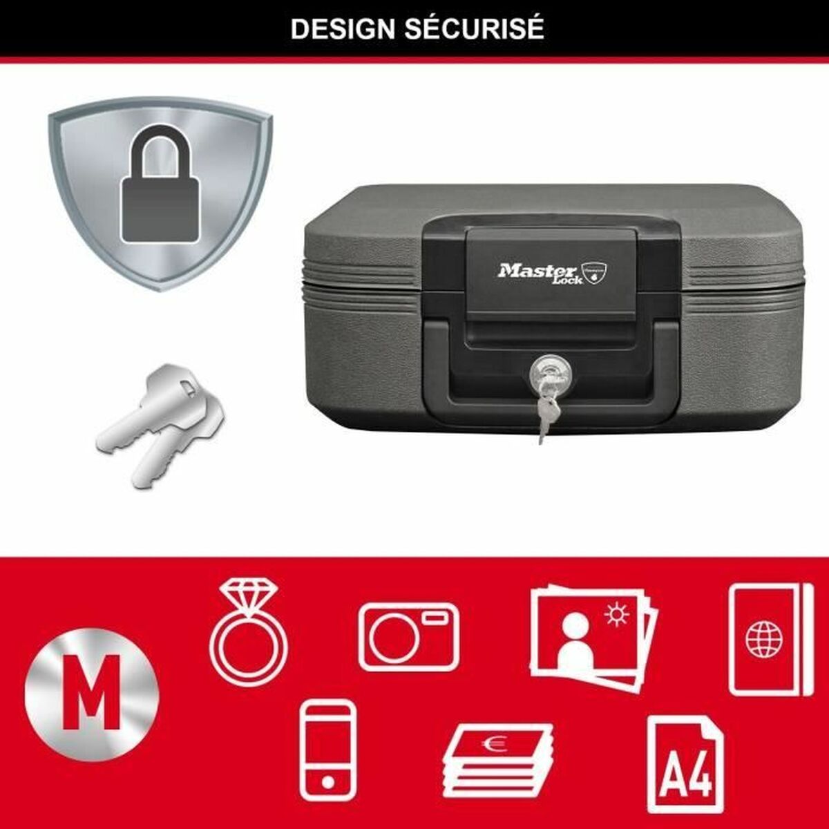 Cofre Master Lock Preto 7,8 L - EcoNest