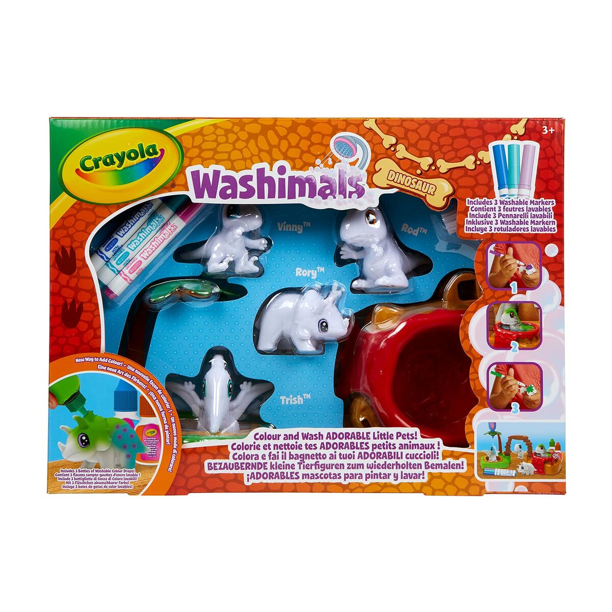 Playset Washimals Dinos Set Jurásico Crayola Washimals Dinosaurs Jogo de Trabalhos Manuais - EcoNest