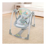 Cadeira de baloiço Ingenuity Compact Swing - Hugs & Hoots Branco Cinzento - EcoNest