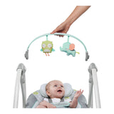 Cadeira de baloiço Ingenuity Compact Swing - Hugs & Hoots Branco Cinzento - EcoNest