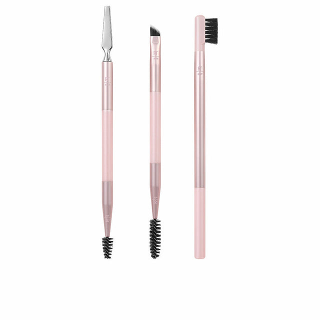 Conjunto de Pincéis de Maquilhagem Real Techniques Brow Styling Cor de Rosa 3 Peças - EcoNest