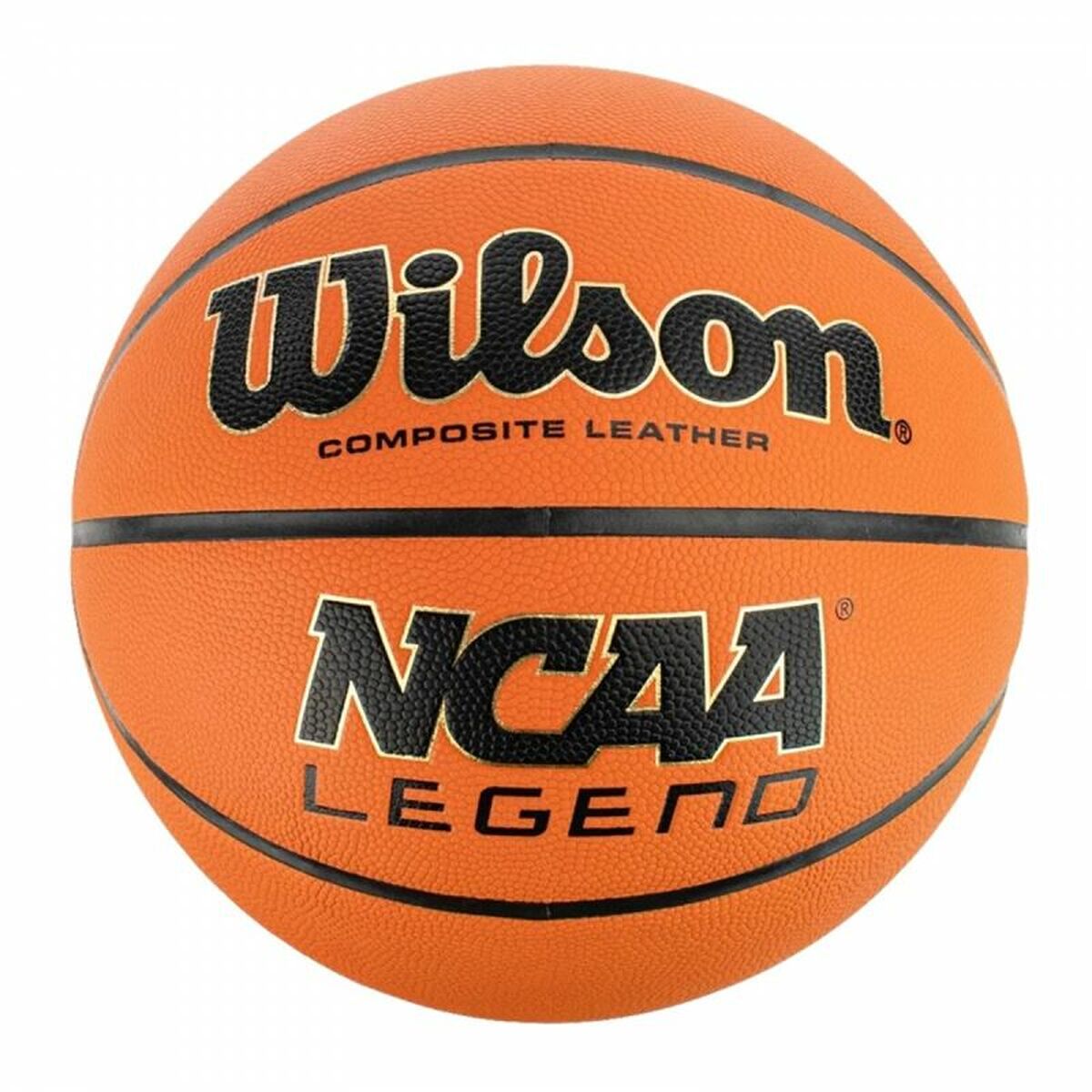 Bola de Basquetebol Wilson NCAA Legend Branco Laranja Pele Couro Sintético 7 - EcoNest