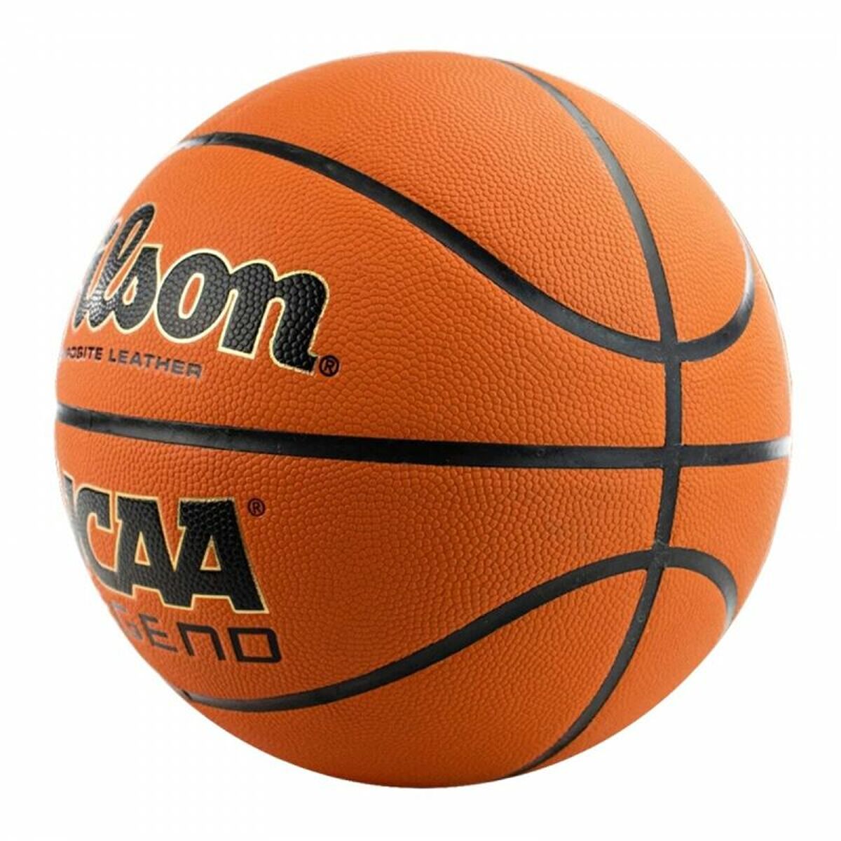 Bola de Basquetebol Wilson NCAA Legend Branco Laranja Pele Couro Sintético 7 - EcoNest