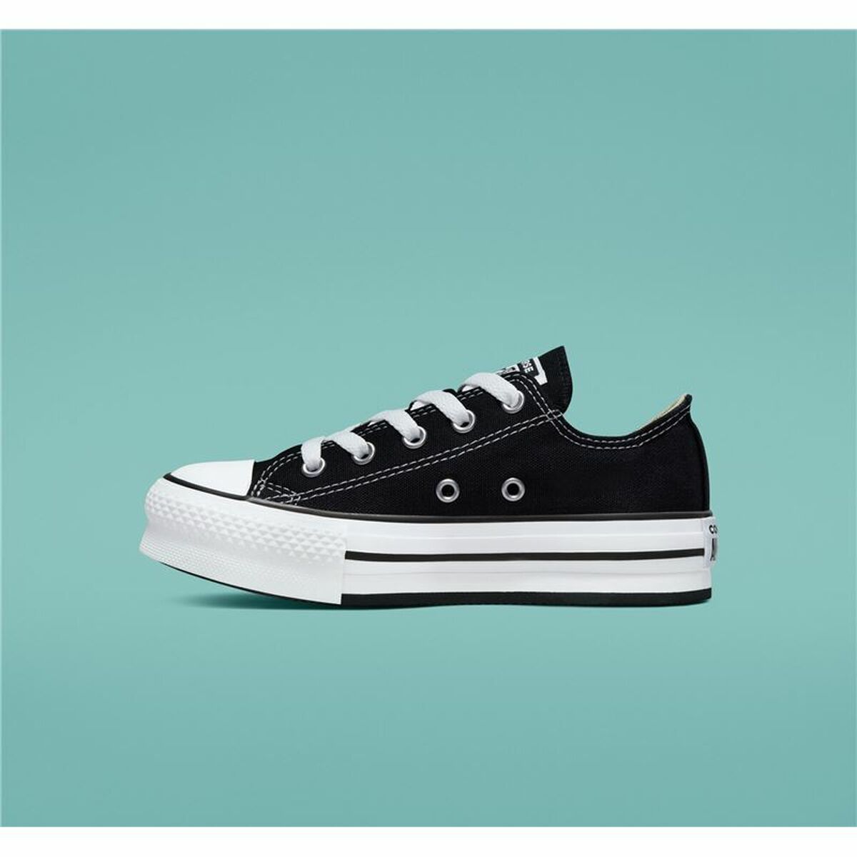 Ténis Casual Criança Converse All-Star Lift Low Preto - EcoNest