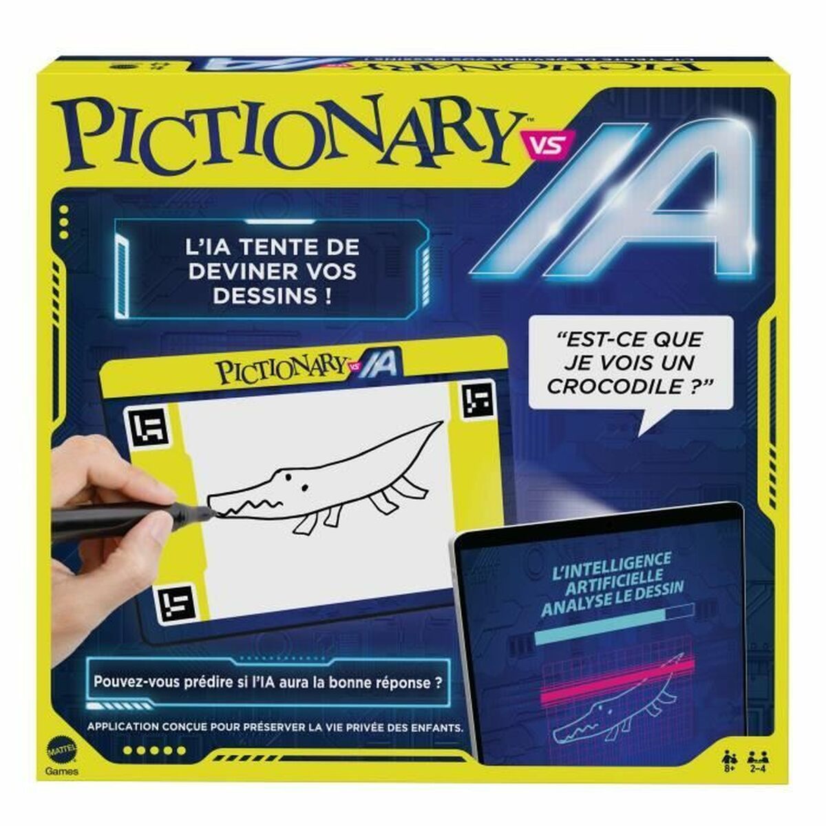 Juego de Mesa Mattel PICTIONARY® VS IA Jeu familial Pictionary Vs Intelligence Artificielle (FR)