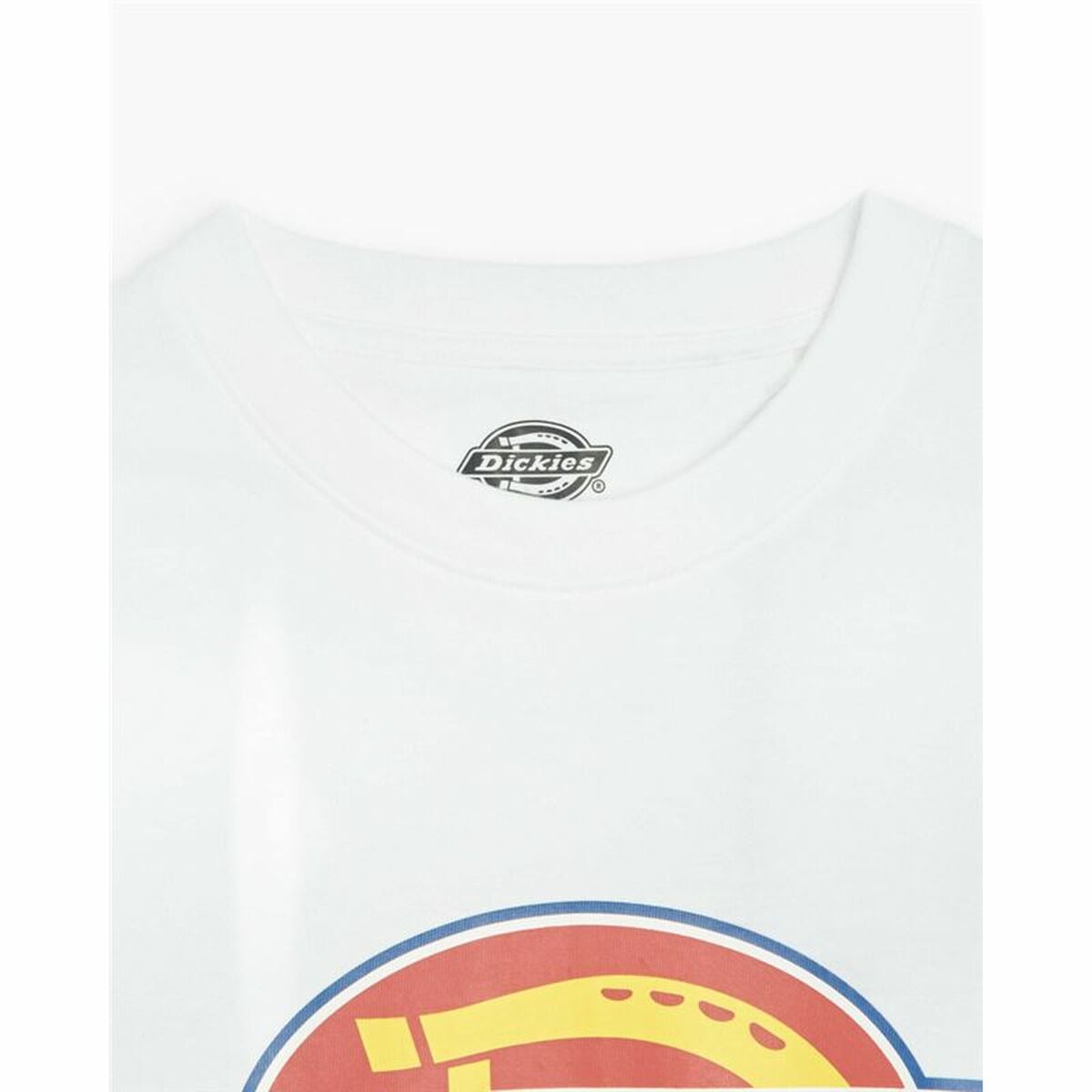 Camisola de Manga Curta Dickies Icon Logo Branco Unissexo - EcoNest