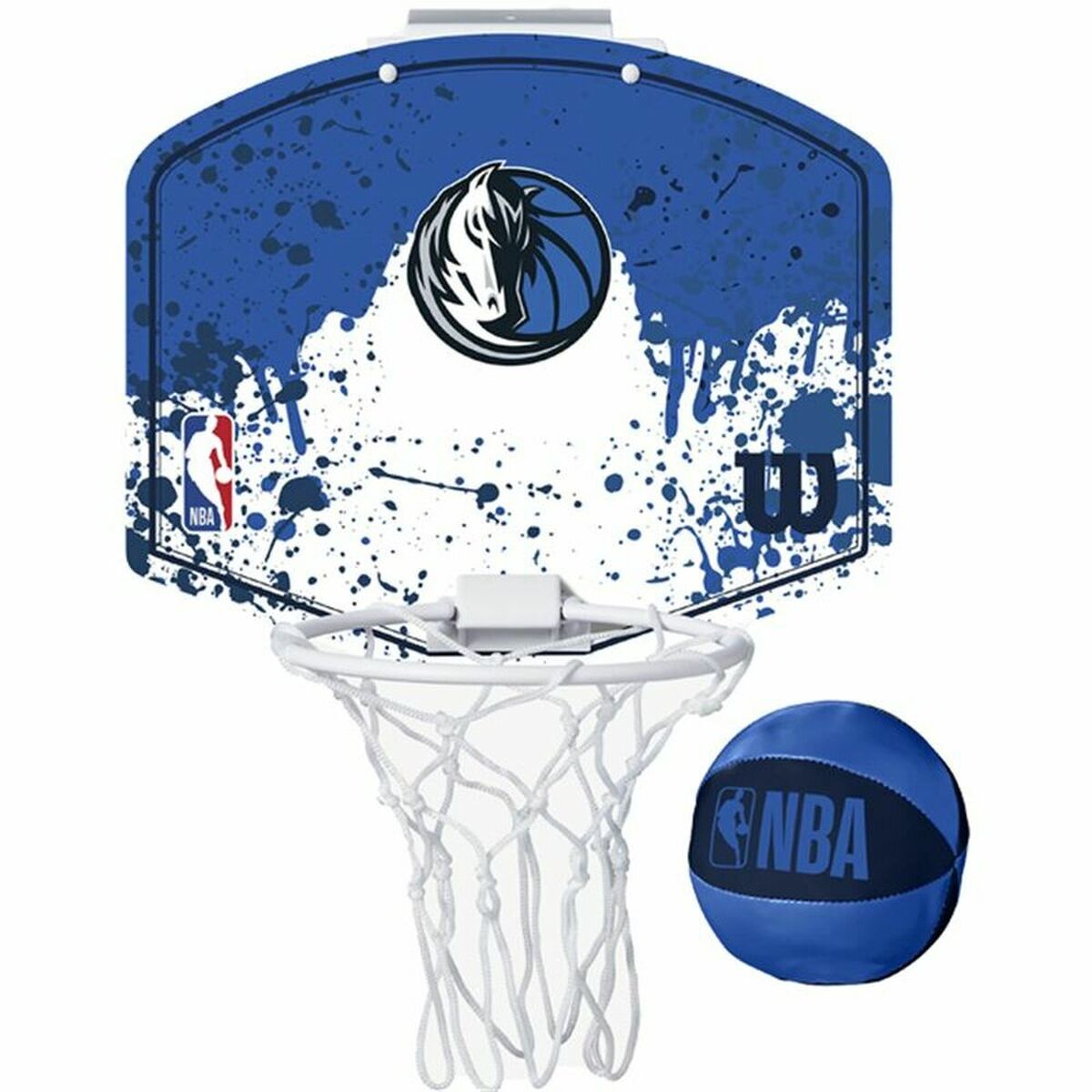 Cesto de Basquetebol Wilson Dallas Mavericks Mini Azul - EcoNest