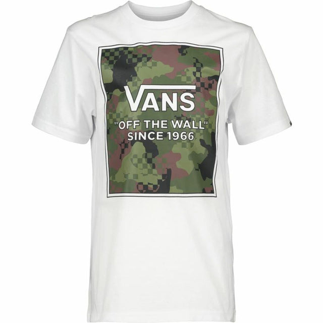 Camisola de Manga Curta Homem Vans Camo Check Branco - EcoNest