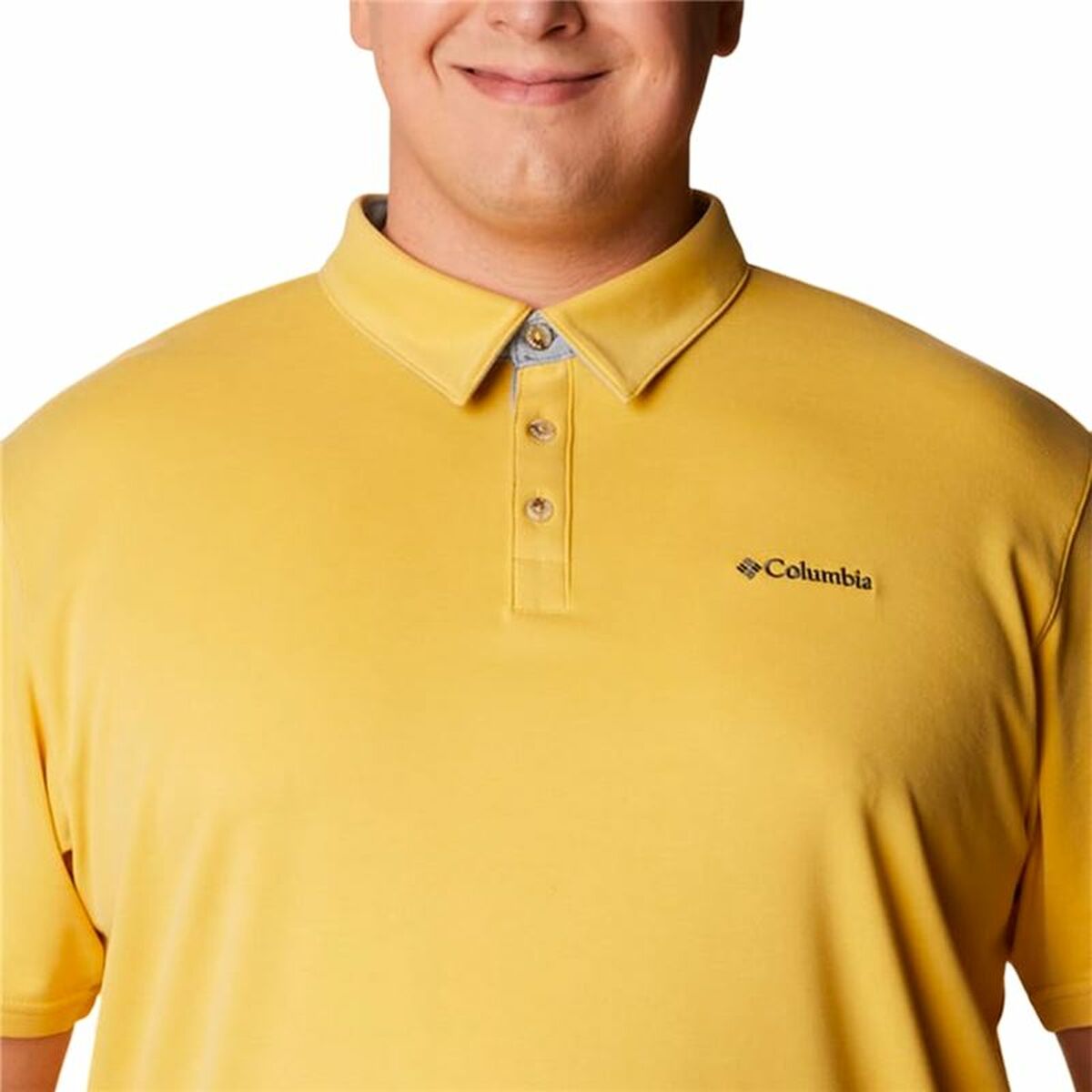 Polo de Manga Curta Homem Columbia Nelson Point™ Amarelo - EcoNest