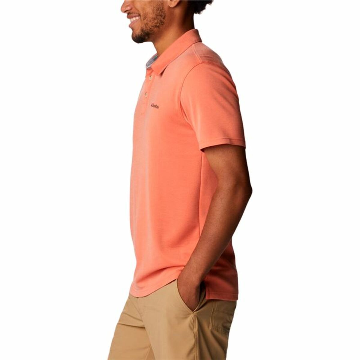 Polo de Manga Curta Homem Columbia Nelson Point™ Coral - EcoNest