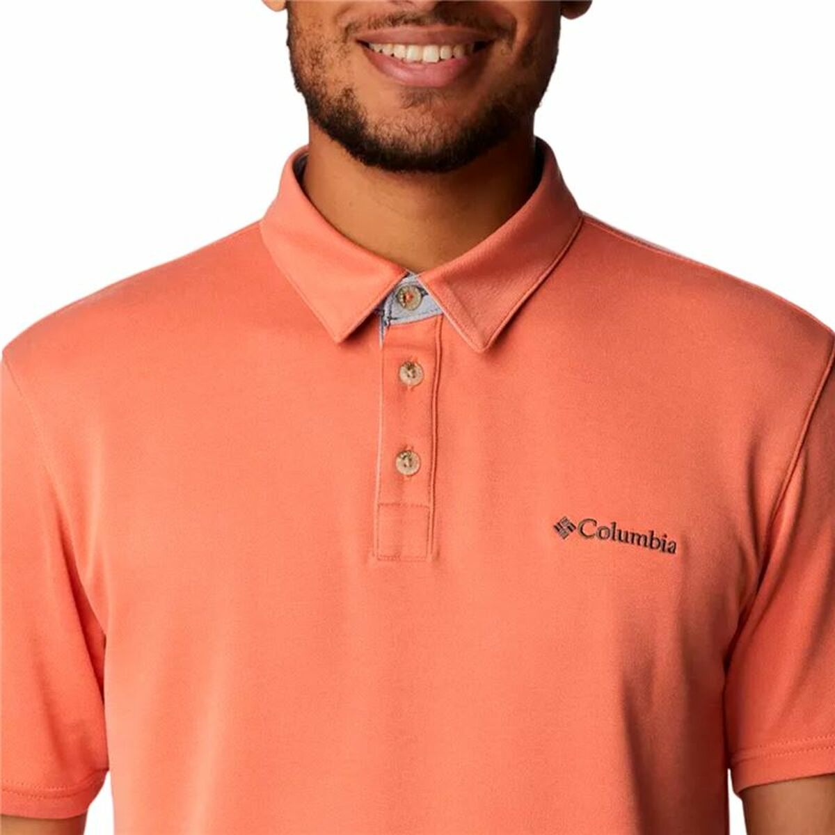 Polo de Manga Curta Homem Columbia Nelson Point™ Coral - EcoNest