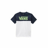 Camisola de Manga Curta Criança Vans Classic Block Azul escuro - EcoNest