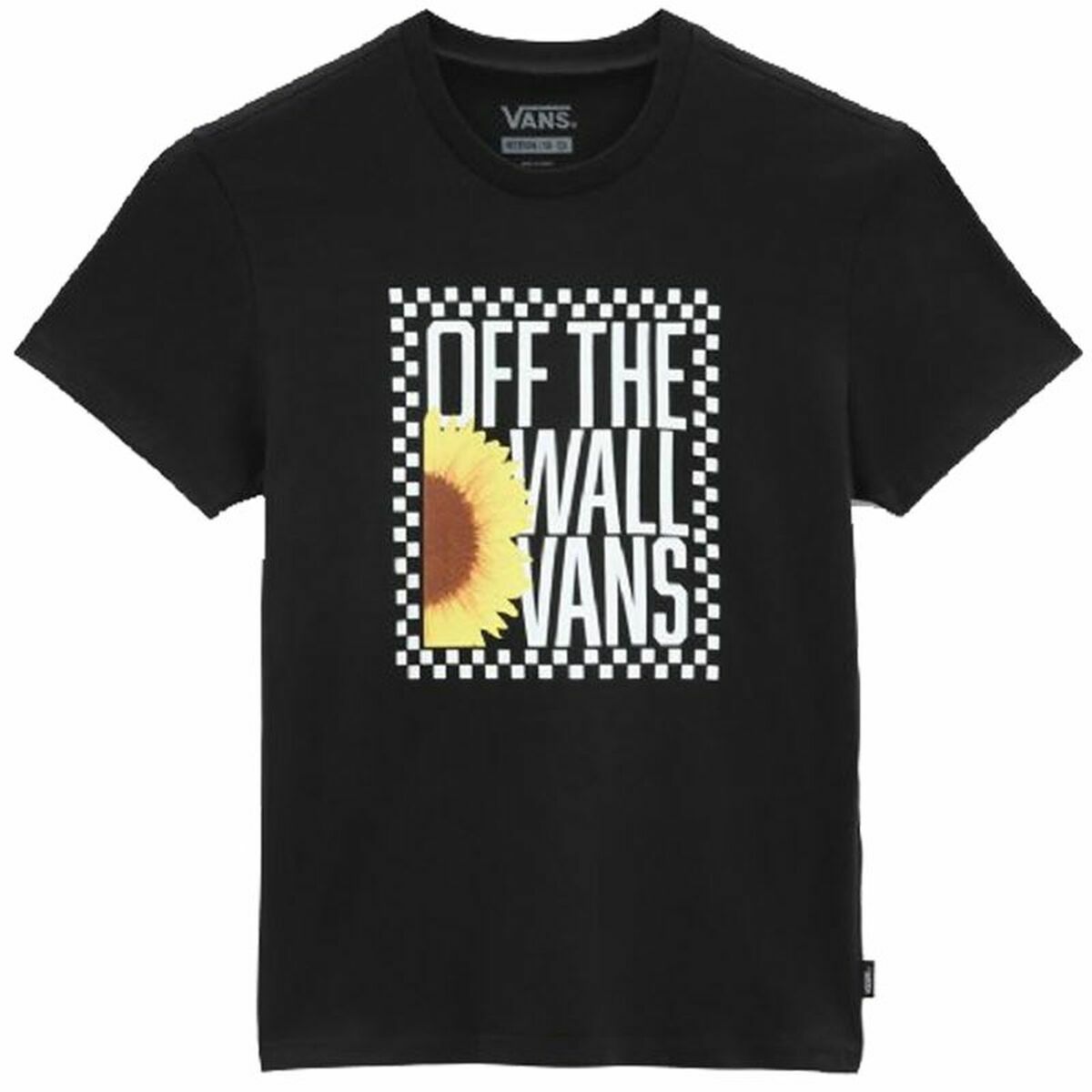 Camisola de Manga Curta Infantil Vans Sunlit Crew Preto - EcoNest