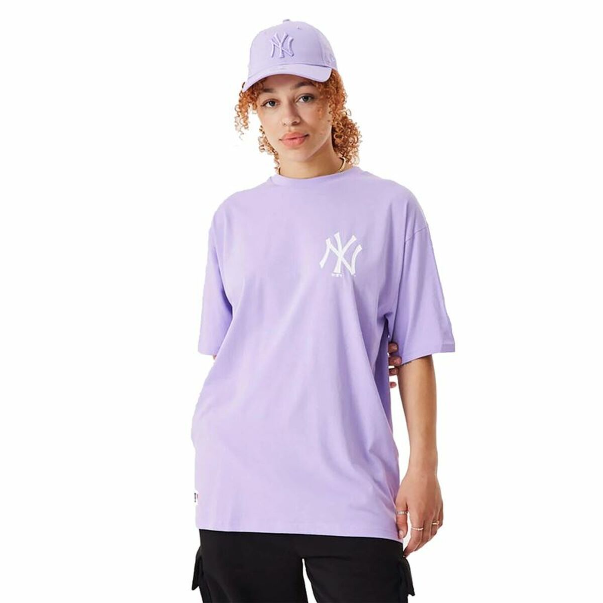 Camisola de Manga Curta New Era MLB League Essentials New York Yankees Violeta Unissexo - EcoNest