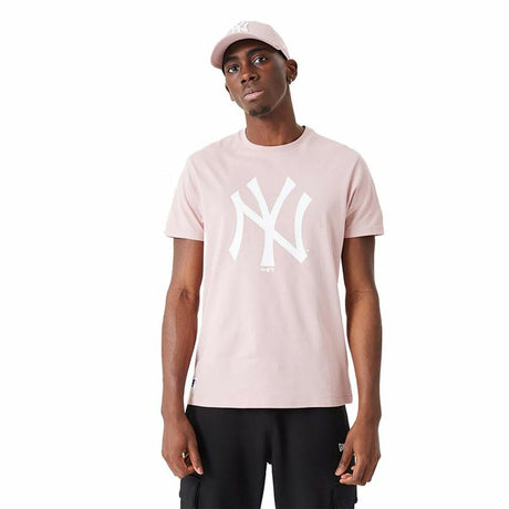 Camisola de Manga Curta New Era MLB League Essentials New York Yankees Rosa Claro Unissexo - EcoNest