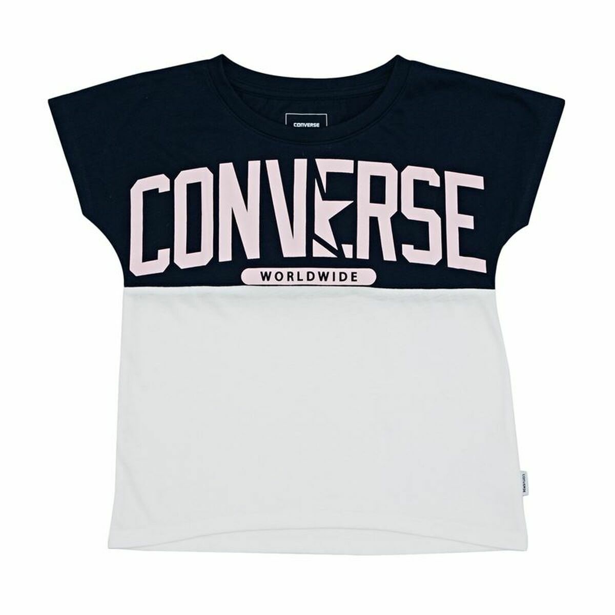 Camisola de Manga Curta Infantil Converse Worldwide Azul escuro - EcoNest