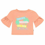 Camisola de Manga Curta Infantil Converse Ruffle Salmão - EcoNest