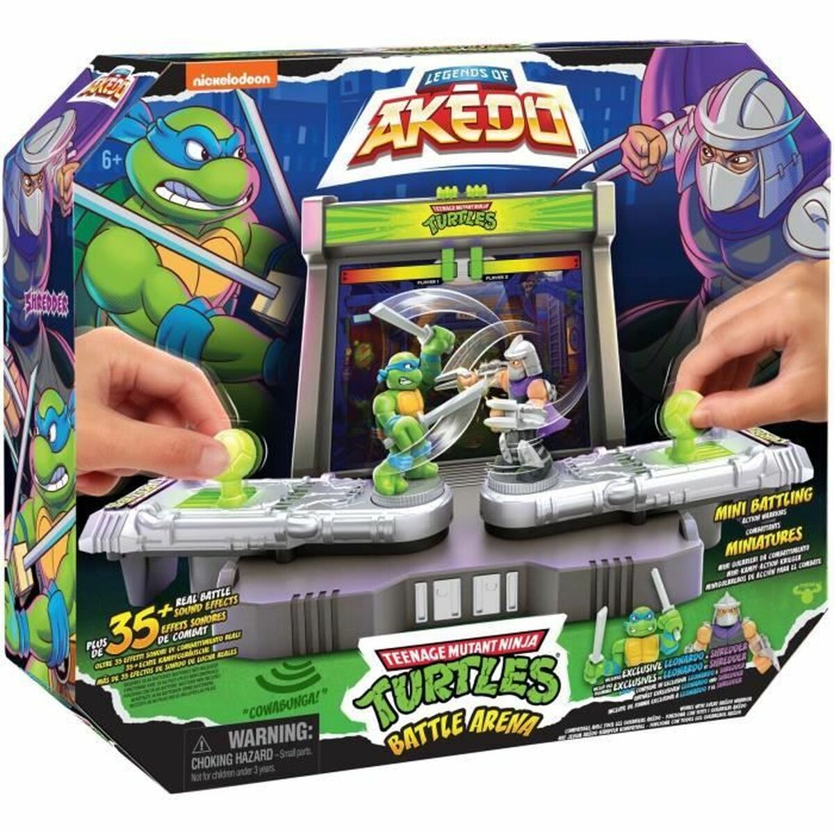 Estádio de batalhas Teenage Mutant Ninja Turtles Legends of Akedo: Leonardo vs Shredder - EcoNest