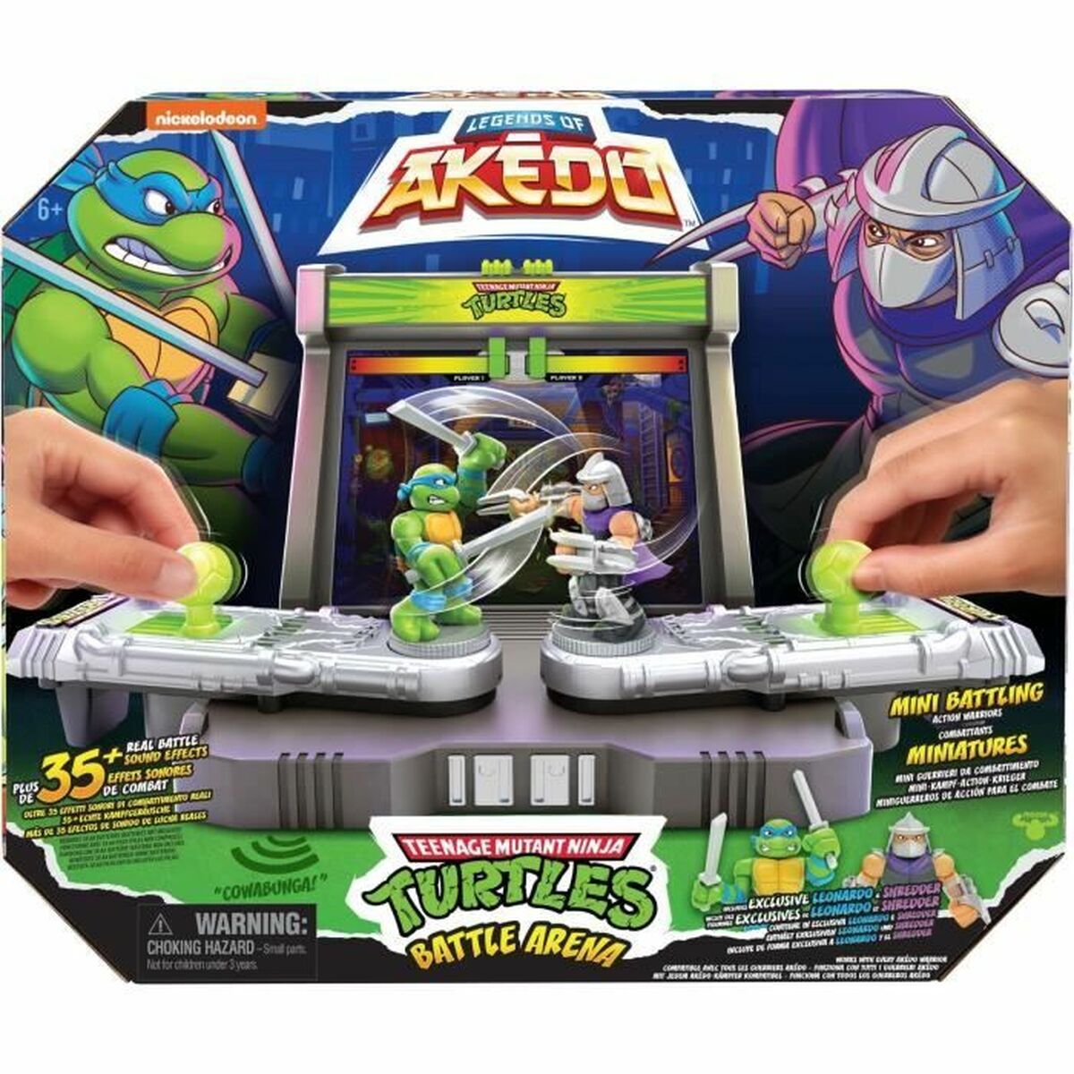 Estádio de batalhas Teenage Mutant Ninja Turtles Legends of Akedo: Leonardo vs Shredder - EcoNest