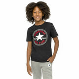 Camisola de Manga Curta Converse Chuck Taylor All Star Core Preto - EcoNest