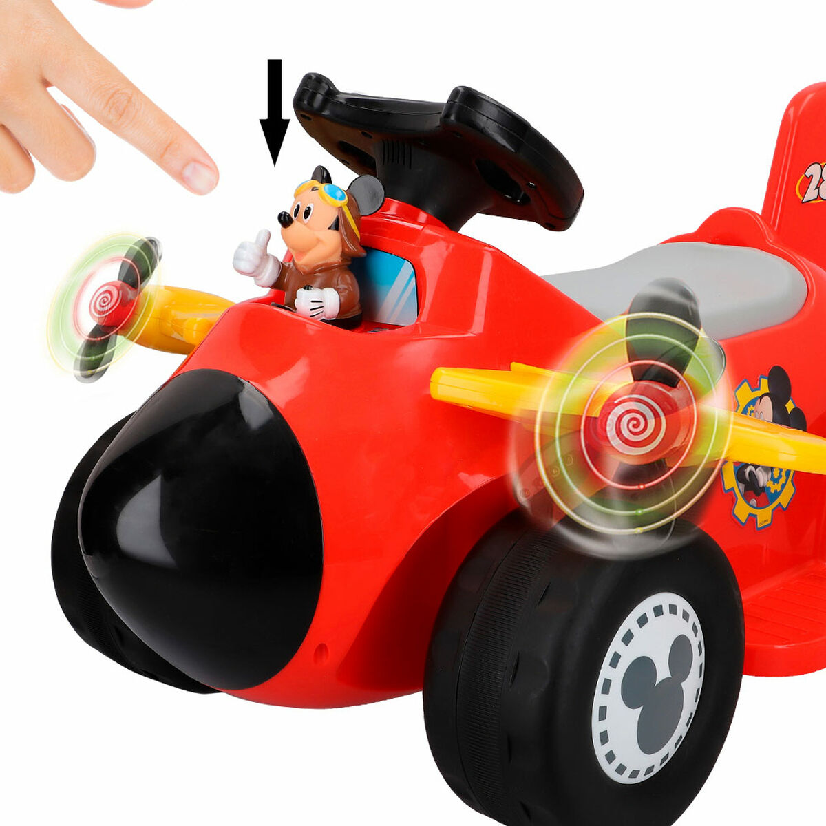 Carro elétrico para crianças Mickey Mouse Bateria Avioneta 6 V - EcoNest