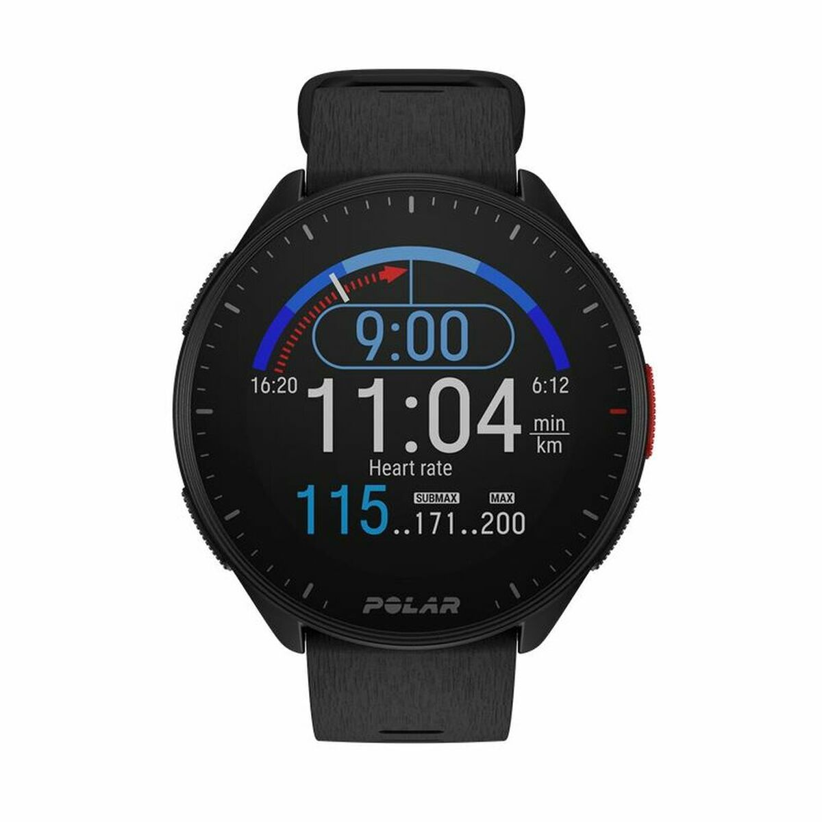 Smartwatch con Podómetro Polar Negro 1,2" Ø 45 mm