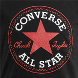 Camisola de Manga Curta Infantil Converse Timeless Patch Preto - EcoNest