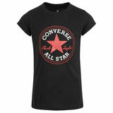 Camisola de Manga Curta Infantil Converse Timeless Patch Preto - EcoNest