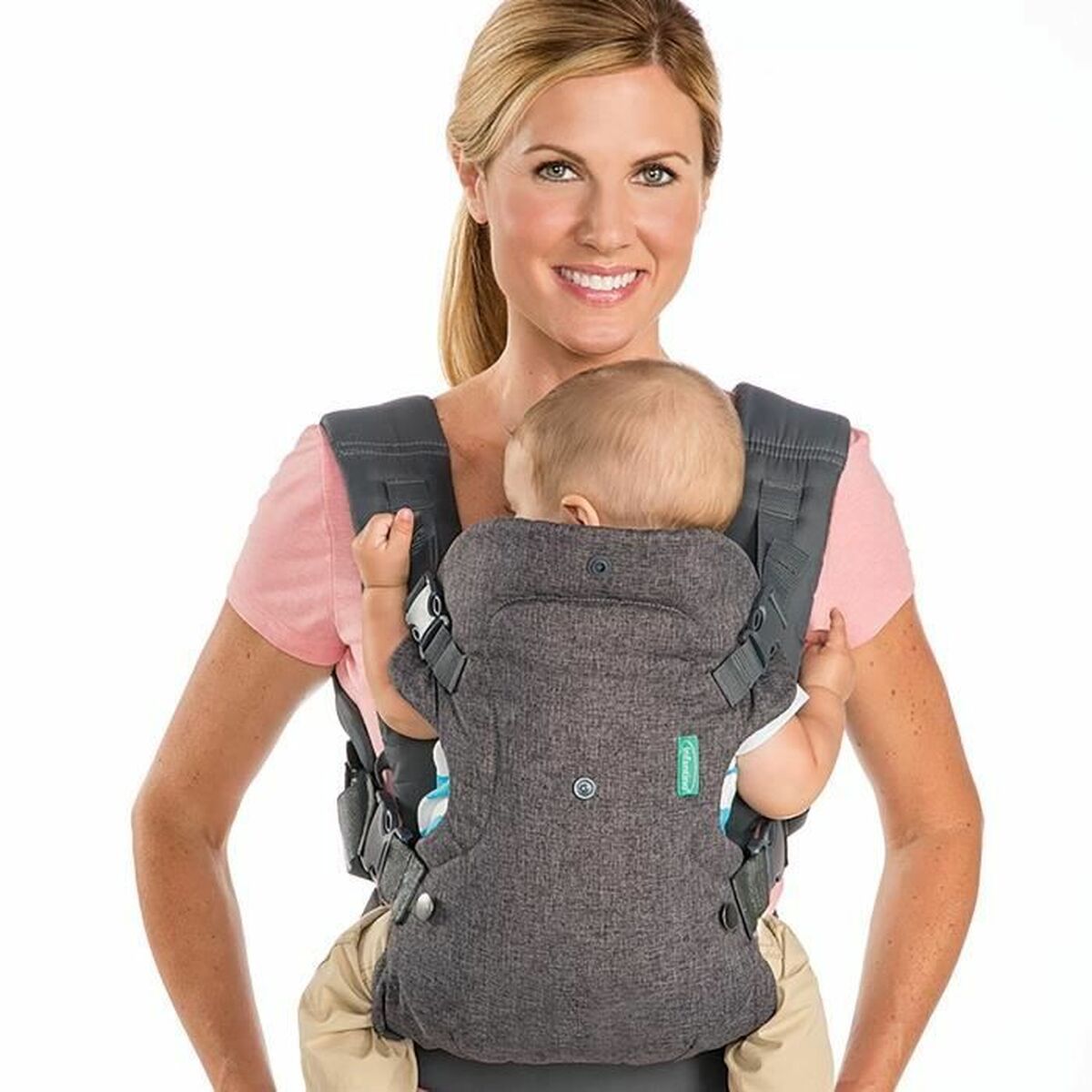 Mochila porta bebê Infantino Cinzento + 0 Meses 14,5 kg - EcoNest