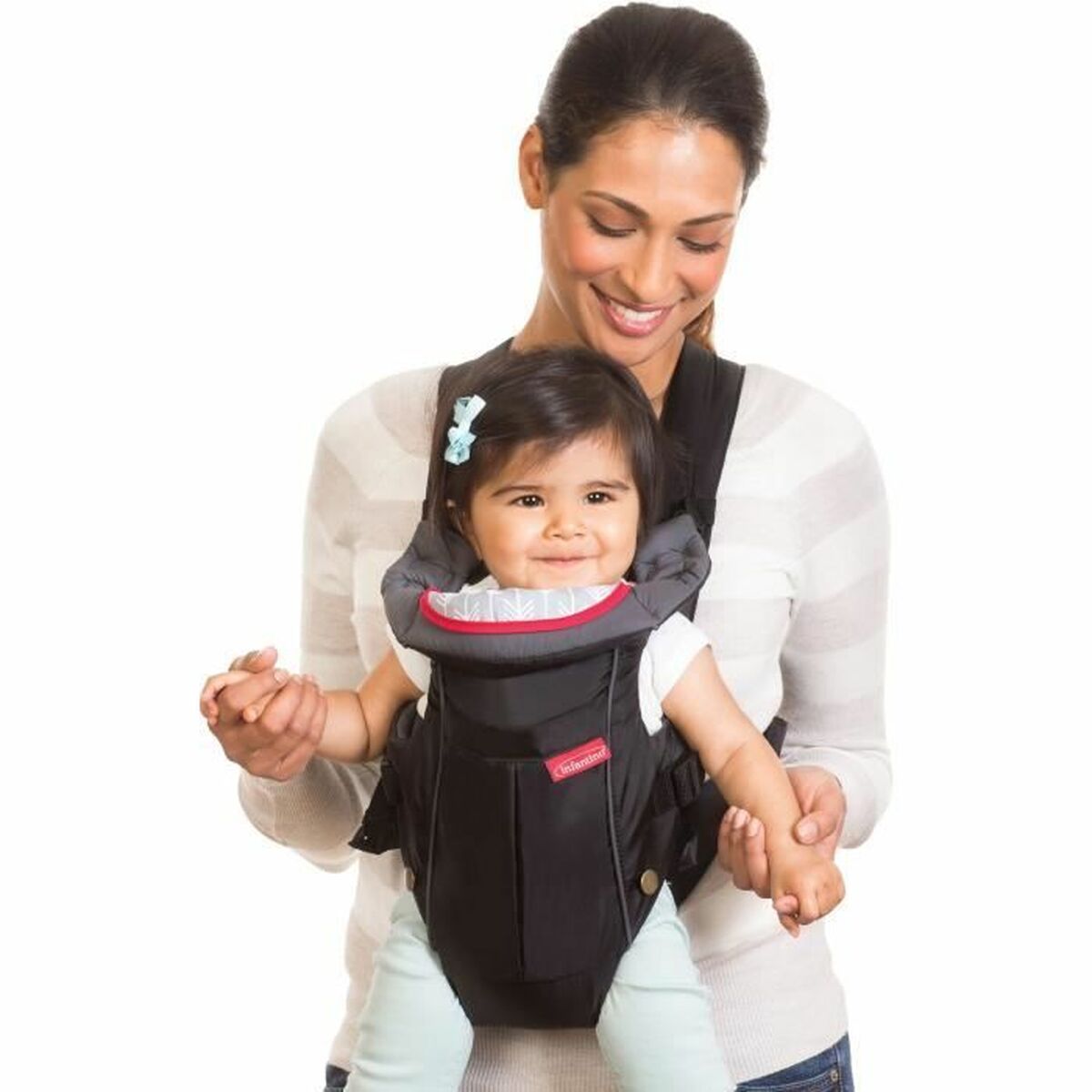 Mochila porta bebê Infantino Classic Carrier Preto + 0 Meses - EcoNest