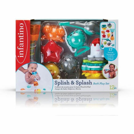 Set of Bath Toys Infantino Bath Set 17 Pieces underwater