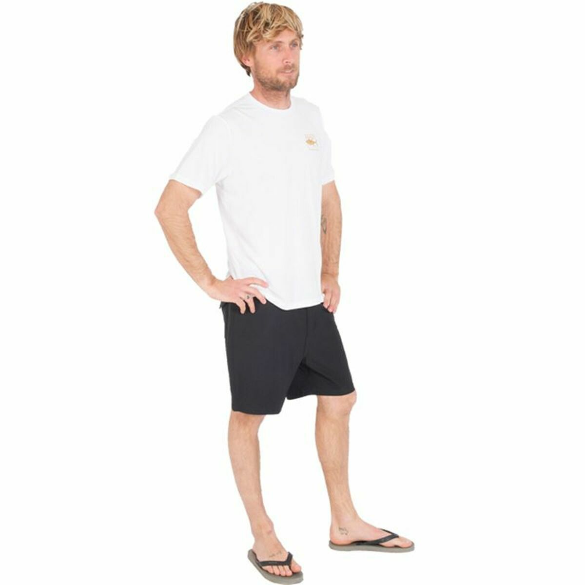 Camisola de Manga Curta Homem Hurley Toro Hybrid UPF Branco - EcoNest