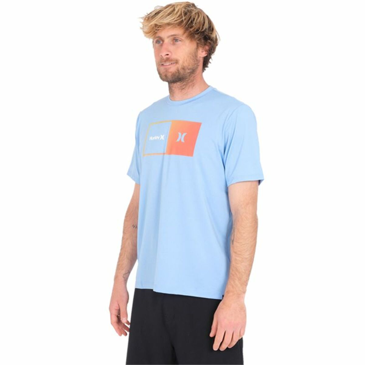 Camisola de Manga Curta Homem Hurley Halfer Gradient UPF Azul - EcoNest