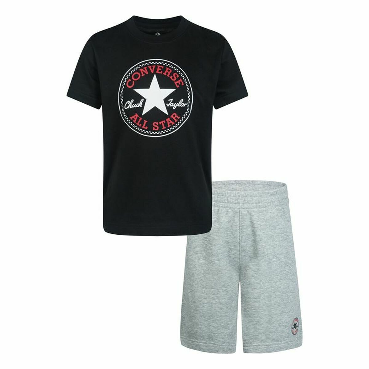 Conjunto Desportivo para Crianças Converse Core Tee Preto/Cinzento - EcoNest