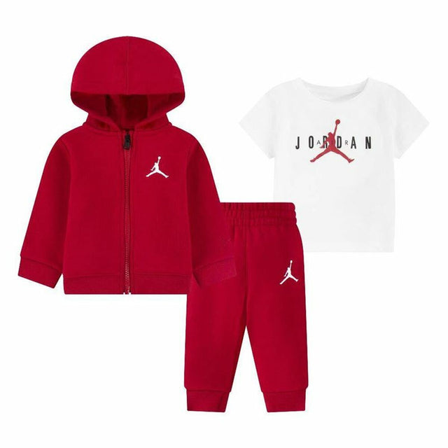 Conjunto de Desporto para Bebé Jordan Essentials Fleeze Box Branco Vermelho - EcoNest