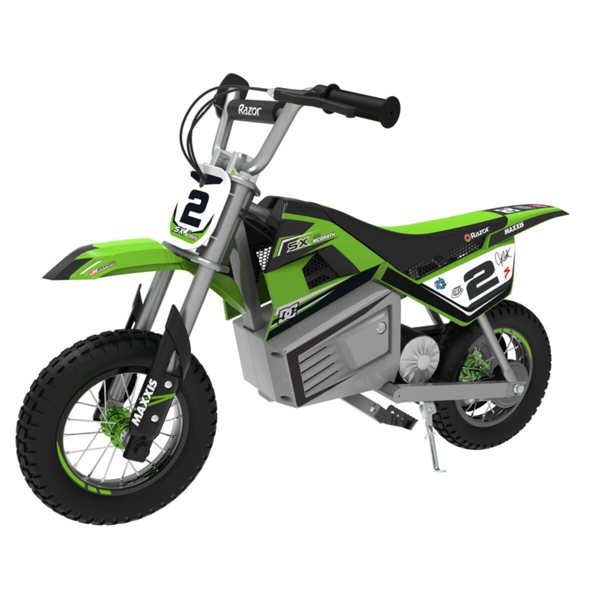 Scooter eléctrica para crianças Razor Dirt Rocket SX350 McGrath Branco Preto Verde Cinzento - EcoNest