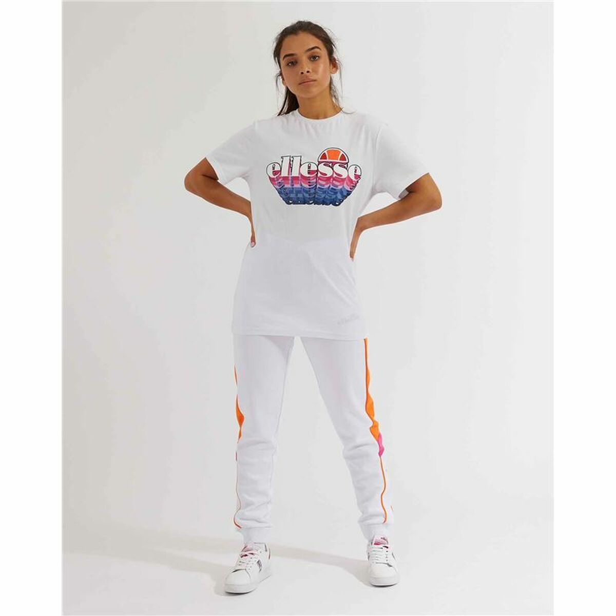 Camisola de Manga Curta Mulher Ellesse Zingha Branco L - EcoNest