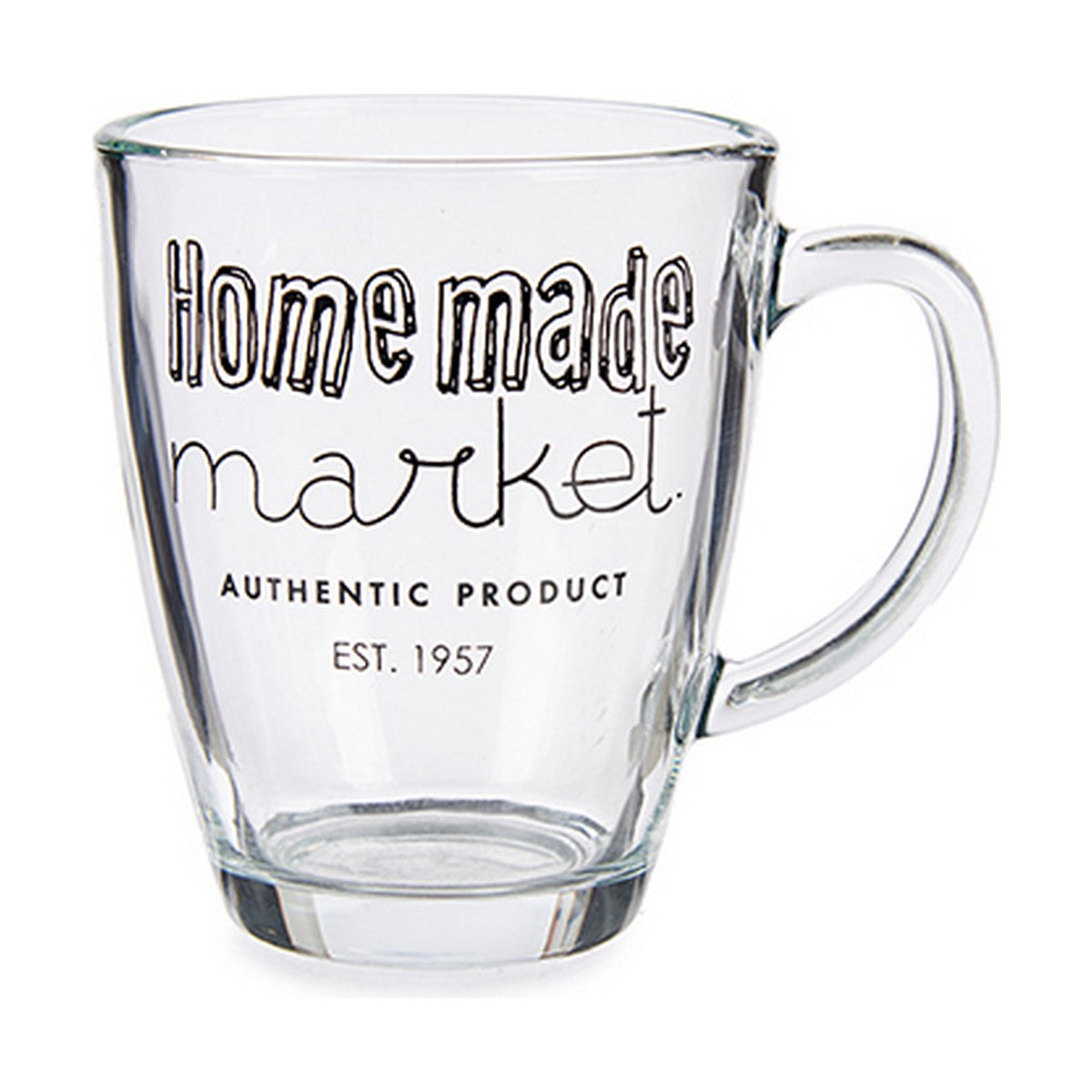 Caneca Market Transparente Vidro (320 ml) (6 Unidades) - EcoNest