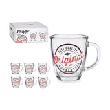 Caneca Original Transparente Vidro (320 ml) (6 Unidades) - EcoNest