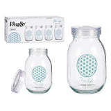 Bote Slow Life Transparente Vidro (1800 ml) (4 Unidades) - EcoNest